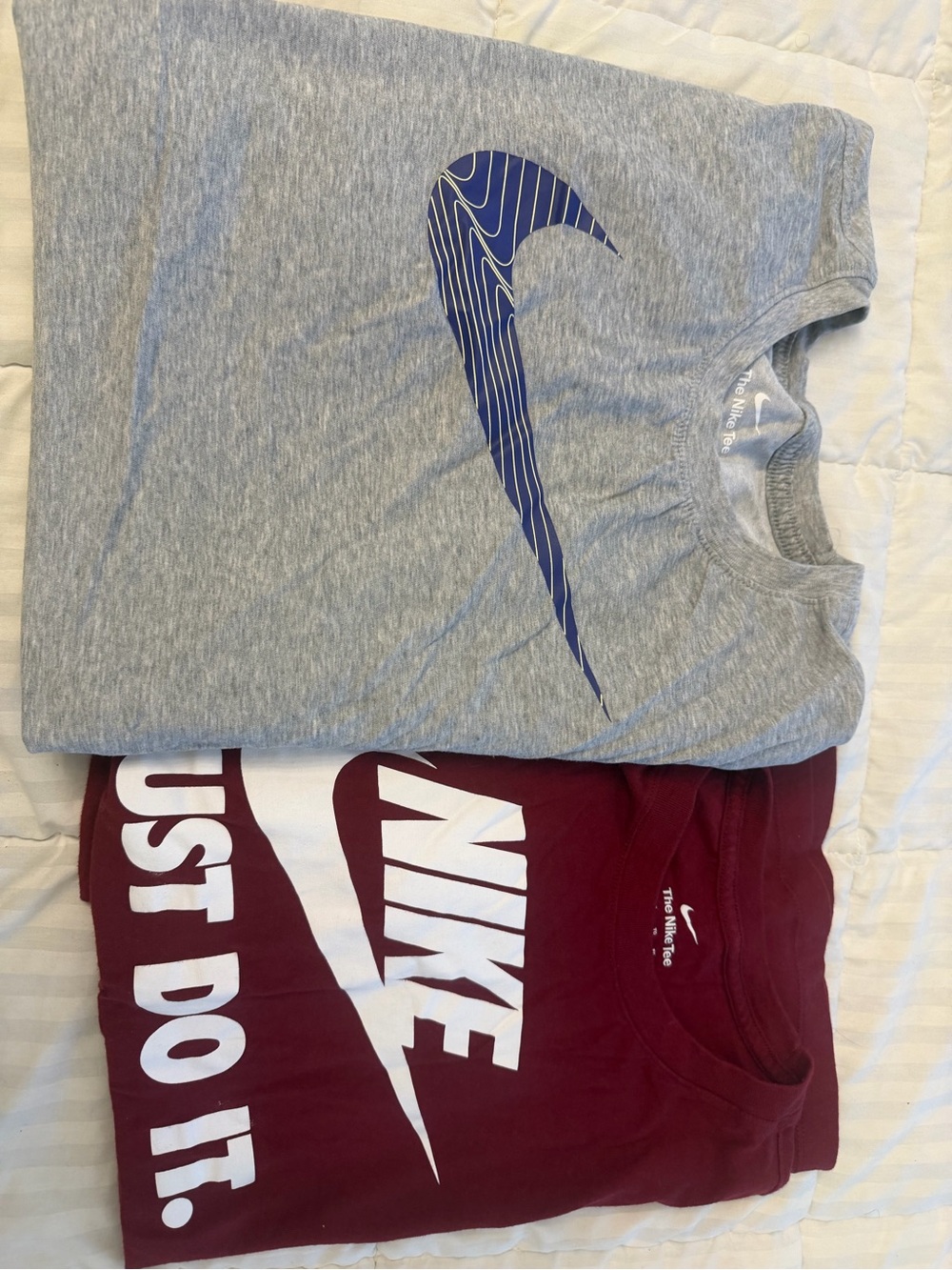 Nike Gray Tee & Maroon Just Do It Tee